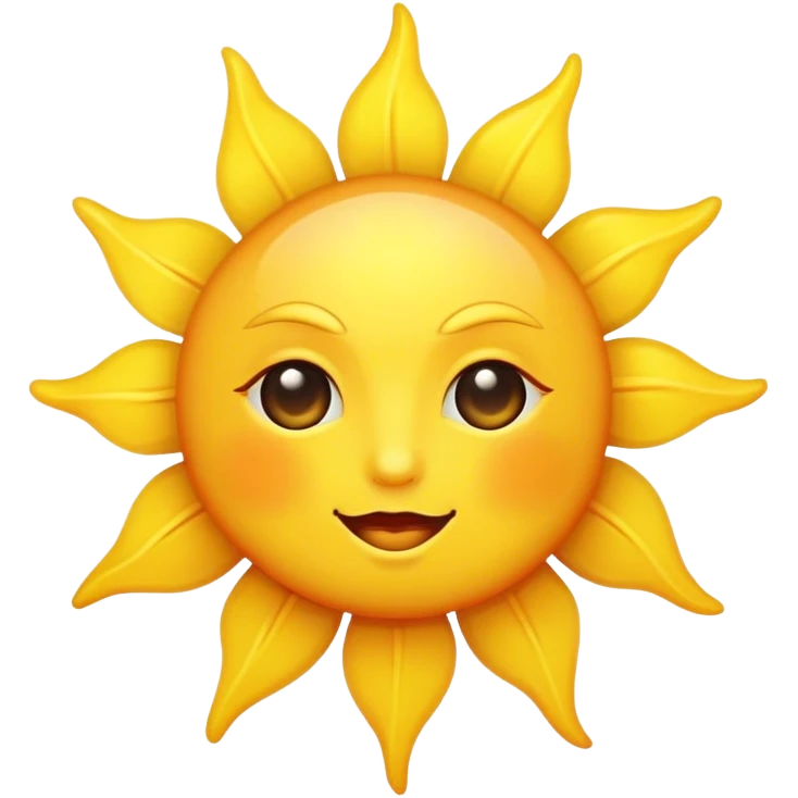 Realistic sun emoji