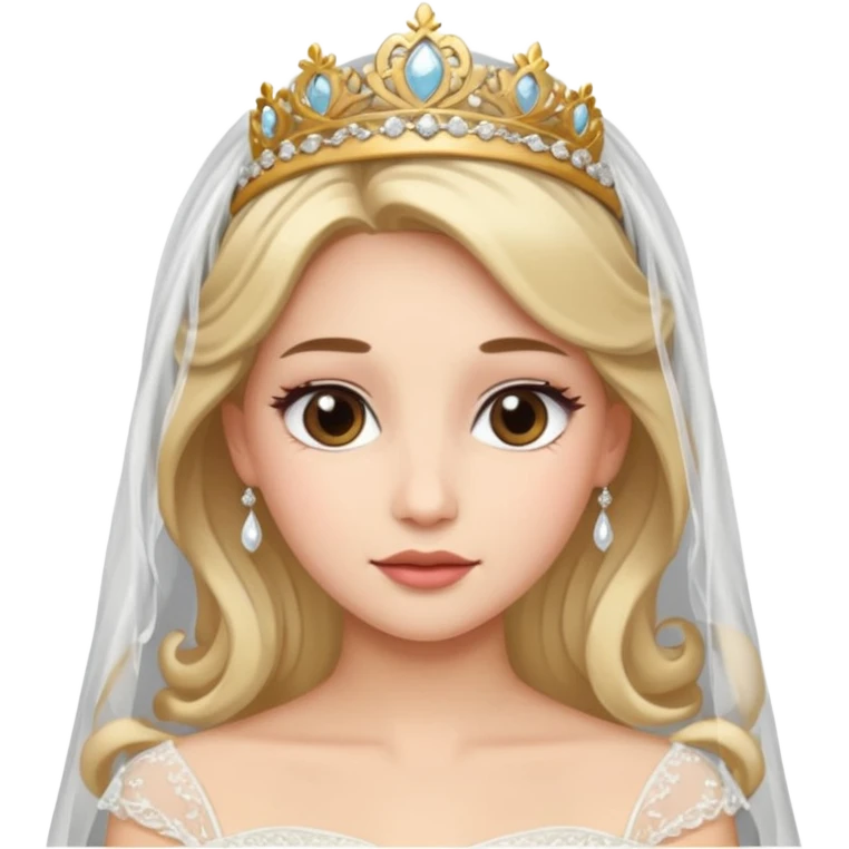 bride veil, hair and tiara emoji
