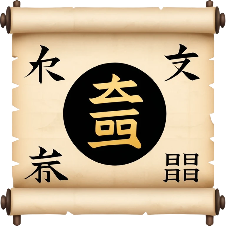 scroll with Chinese characters emoji