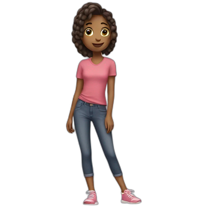 A girl posing emoji