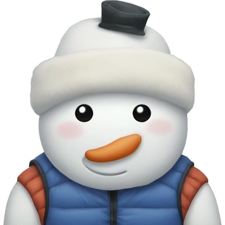 snowman with dad vest emoji