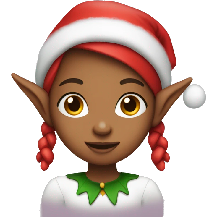 Girl christmas elf emoji