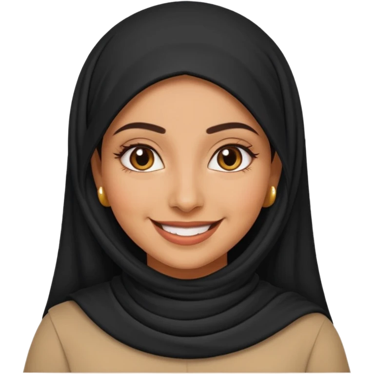 Tête jolie femme emoji arabe Réal emoji