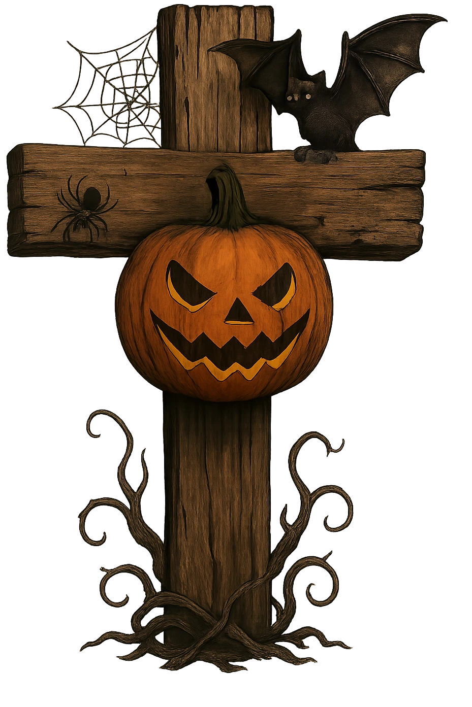 Halloween cross, no background emoji