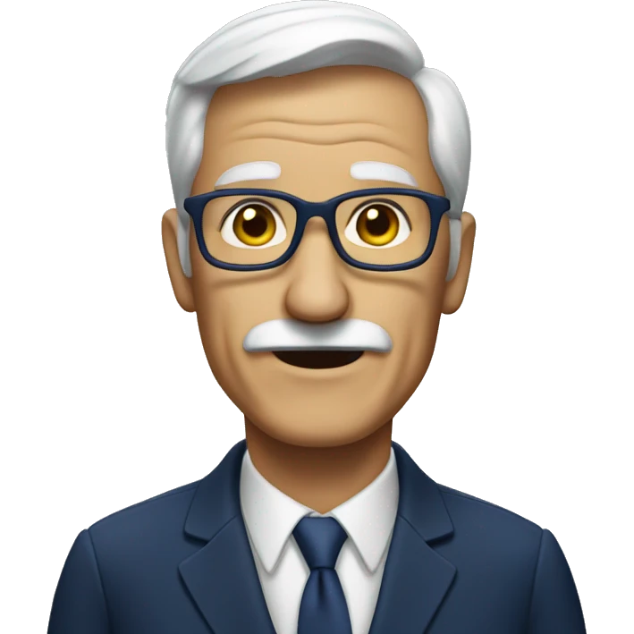 old man in navy suit emoji