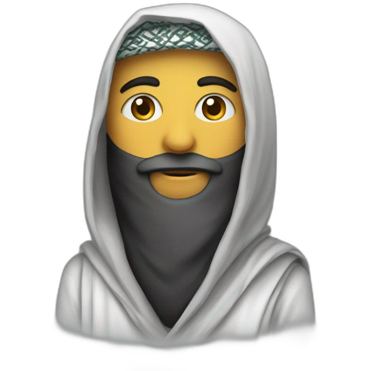 A person wearing an Arabic Shemagh emoji