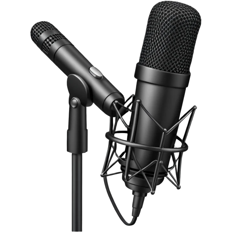 recording studio microphone with cover emoji