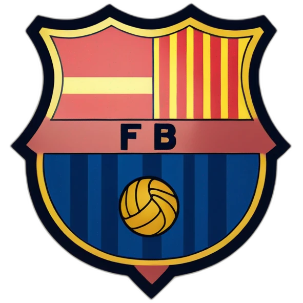 fc barcelona logo with undertext "La Masia" emoji