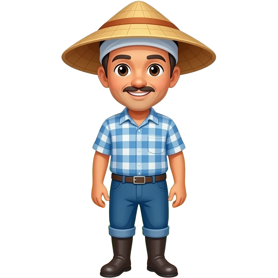 farmer with rice field emoji