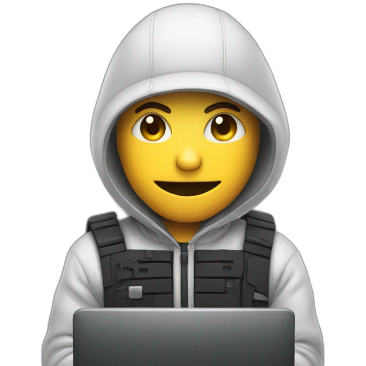 hacker on a keyboard emoji