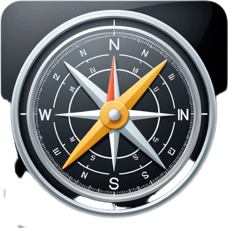 Minimalistic flat vector icon, iOS style, thin black contour on white background. Geometric compass and protractor overlapping. No text, no shadows emoji