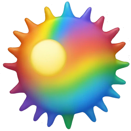 Rainbow sun  emoji