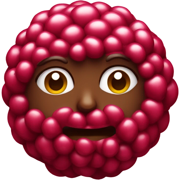 raspberry in chocolate emoji