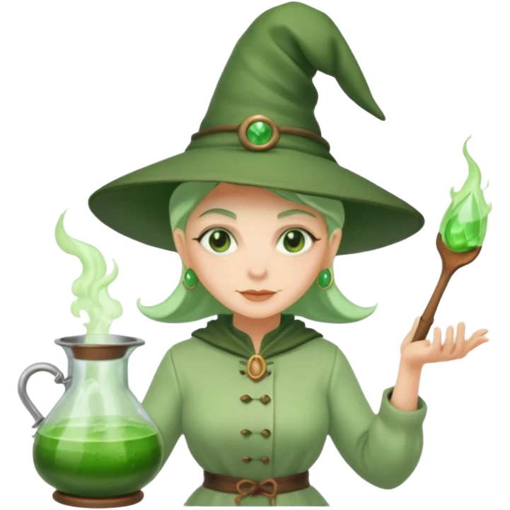 green witch cooking potion emoji
