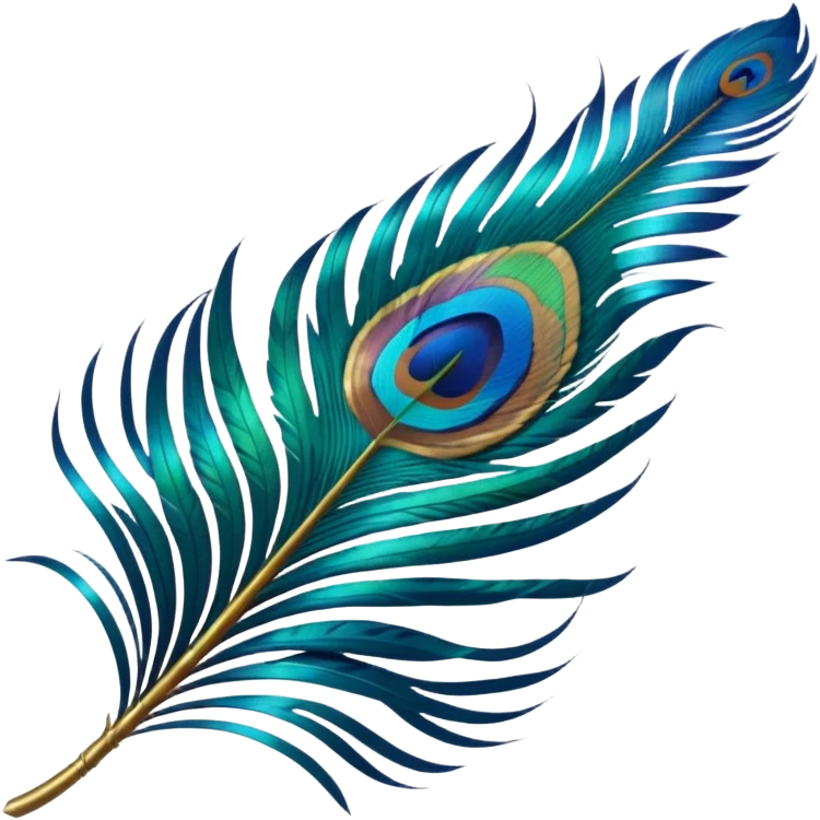 Peacock single feather emoji  emoji