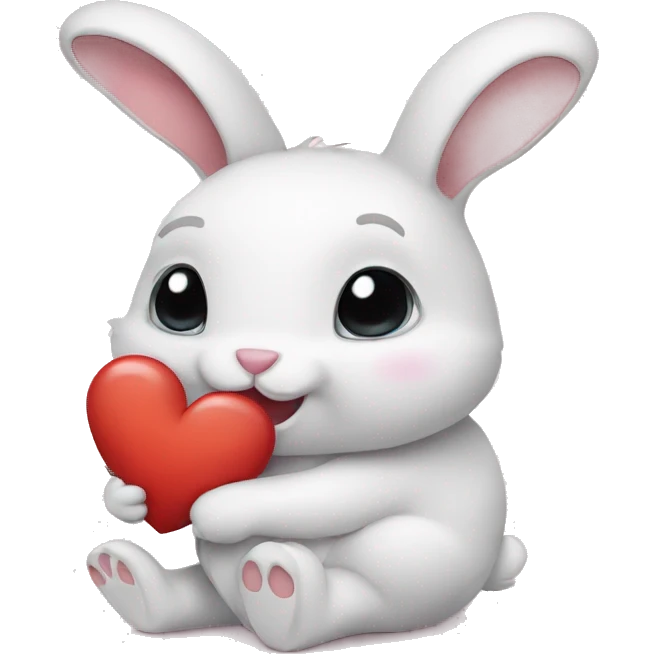 Bunny with a heart emoji
