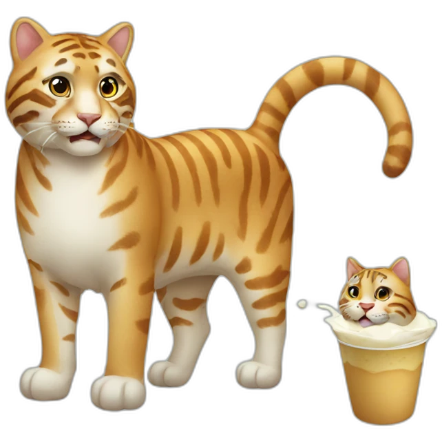 milk and big cat emoji