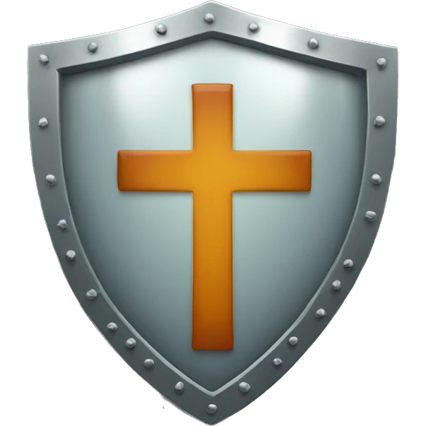 shield with a cross on it for health  emoji