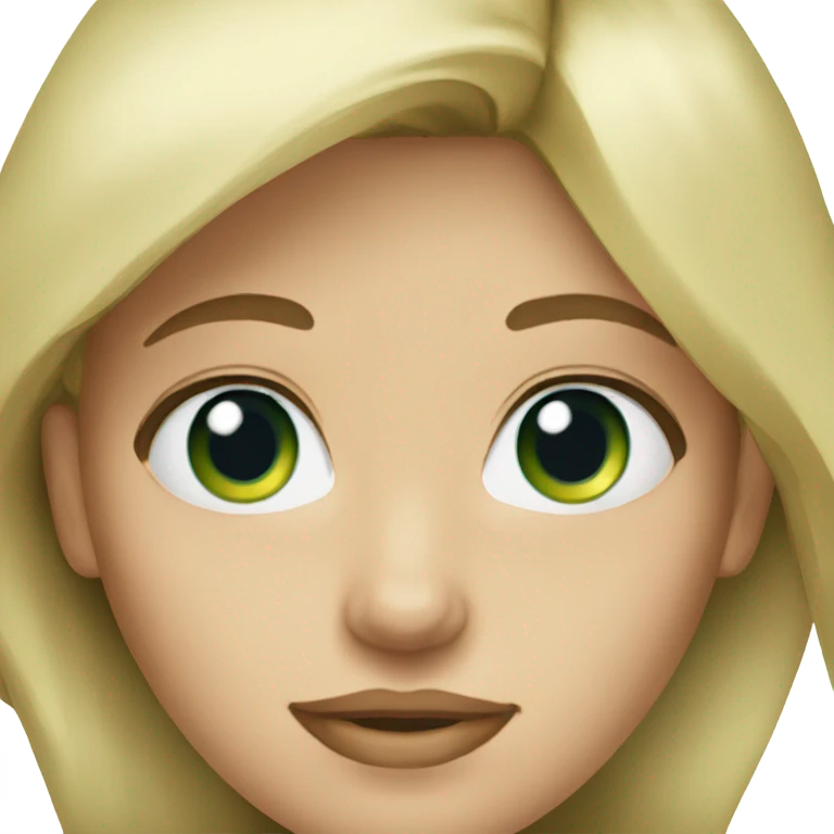Woman blond blue/ green eyes emoji