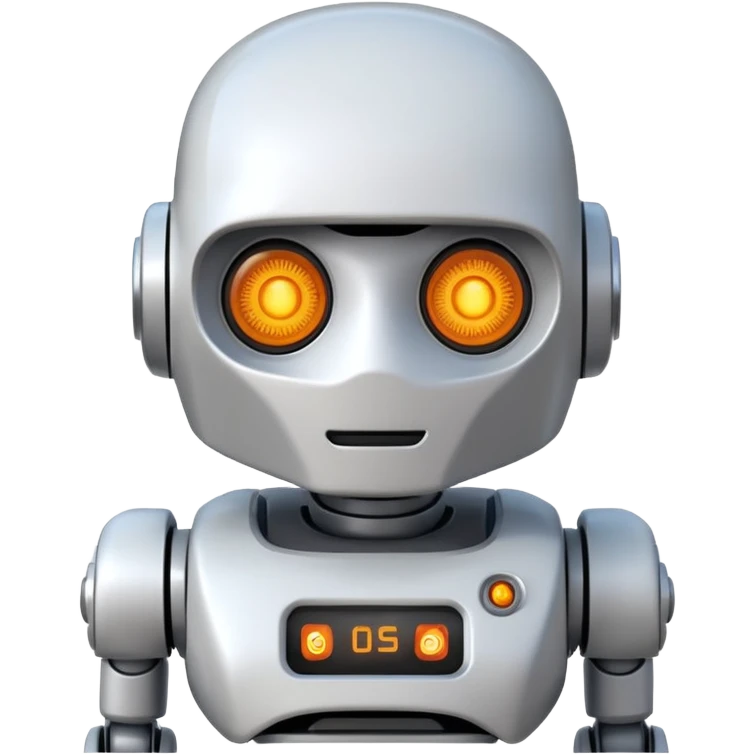 white ai old robot cute pepper emoji