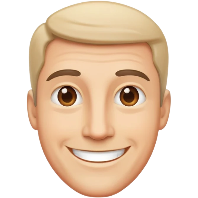 smiling adult man face emoji