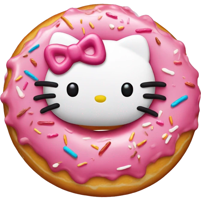 Hello kitty donut emoji