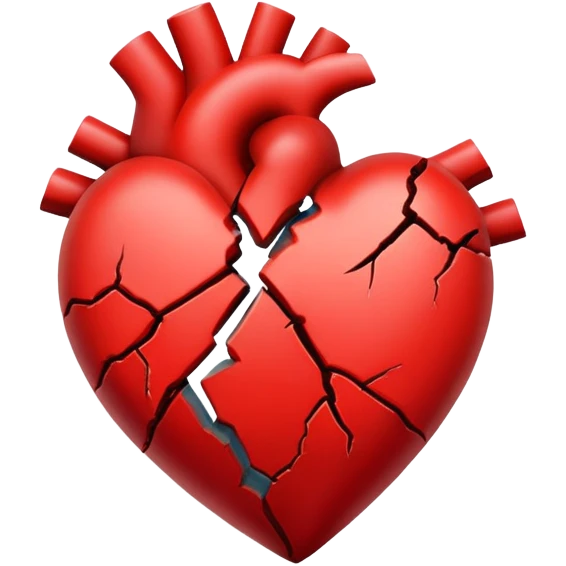 broken heart with crack emoji