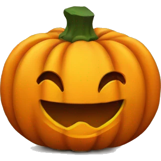 pumpkin with heart eyes emoji