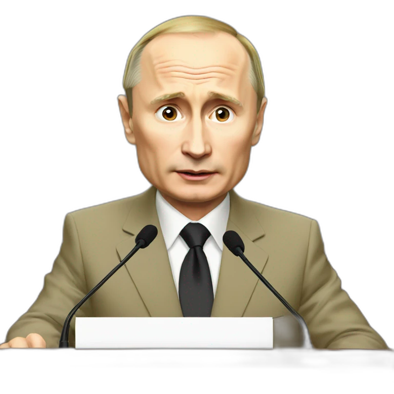 putin delivers a speech emoji