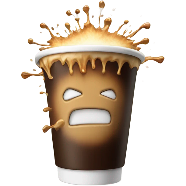 Cali coffe drink exploding emoji