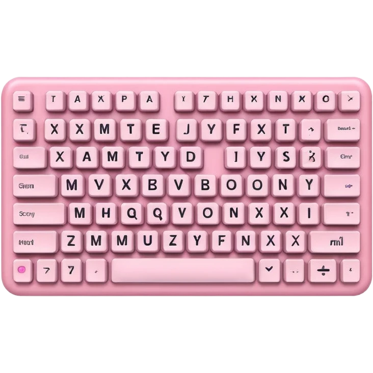 Pastel pink gaming computer keyboard emoji