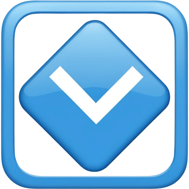 i want a small blue background with a check mark inside it emoji