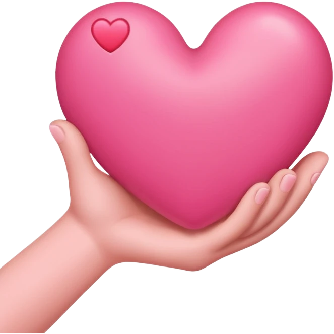 Hand with heart emoji
