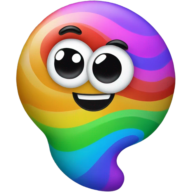 A rainbow yeti poop swirl emoji emoji
