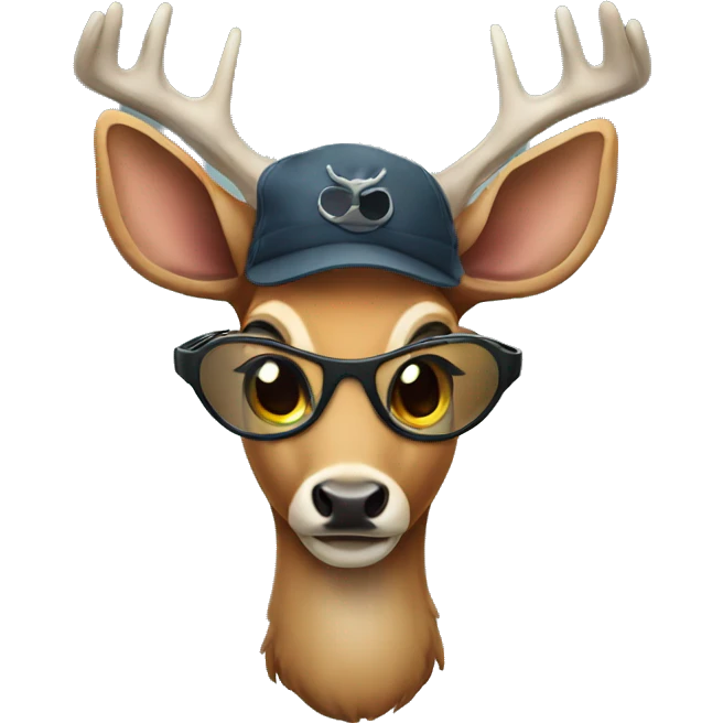deer wearing an eyepatch emoji