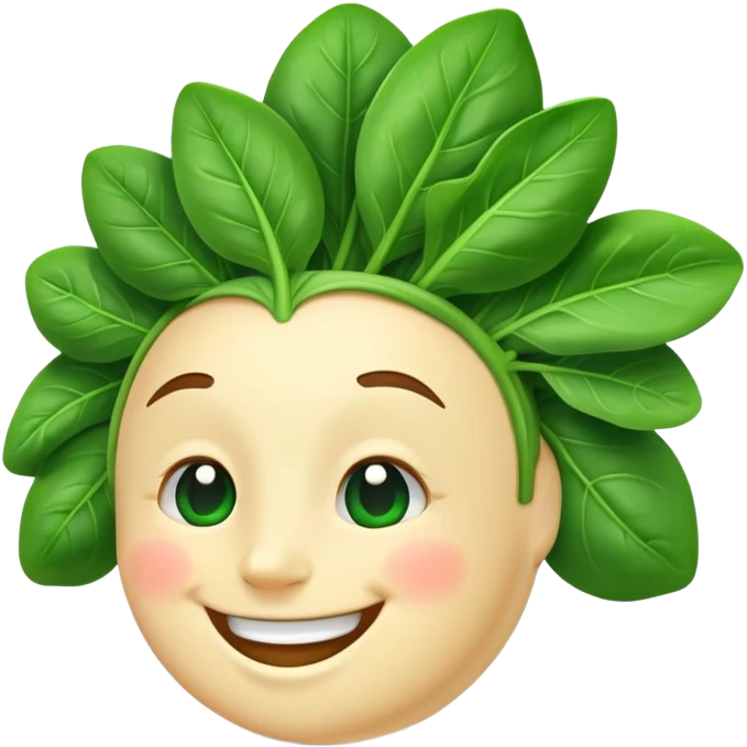 Spinach smiling emoji