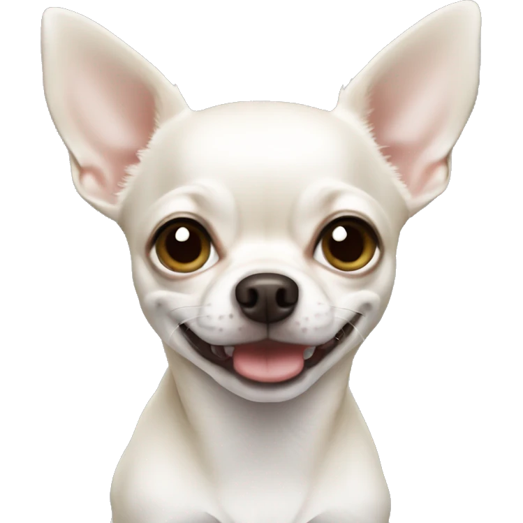 White applehead chihuahua  emoji