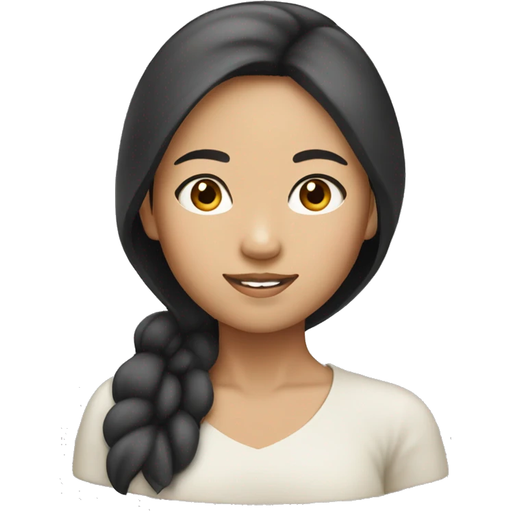 Pretty Asian girl with tan skin emoji