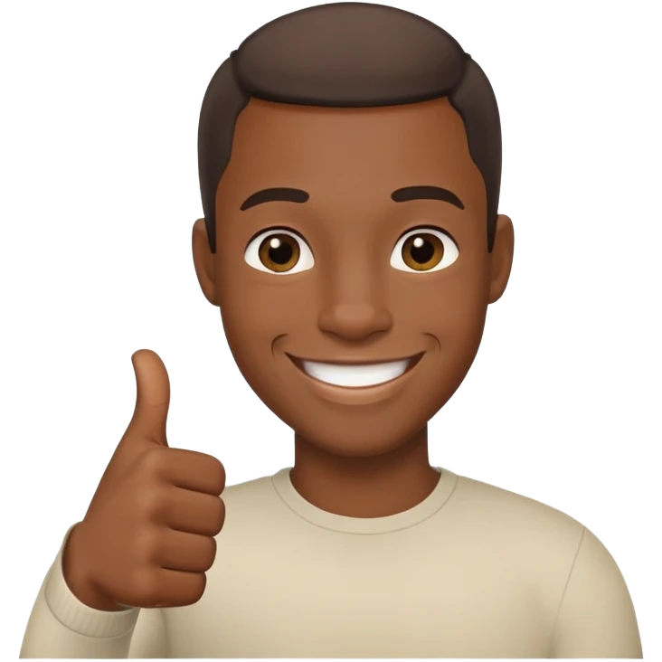 Black man thumbs up emoji