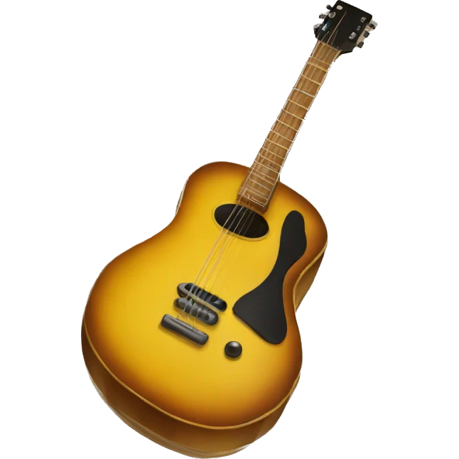 Guitar with a smile emoji