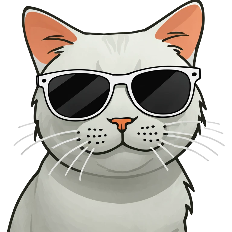 Cat with sunglasses emoji