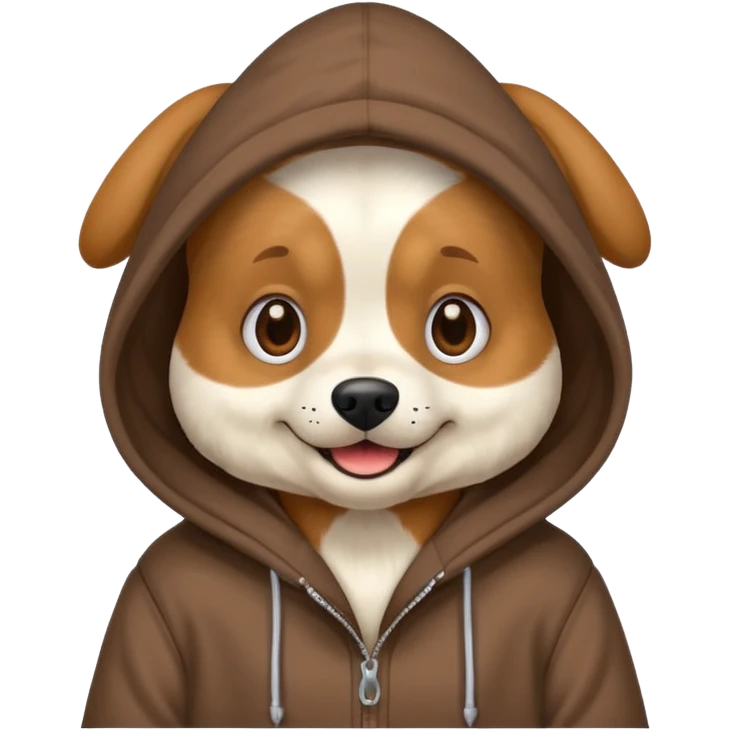 Dog wearing a hoodie  emoji