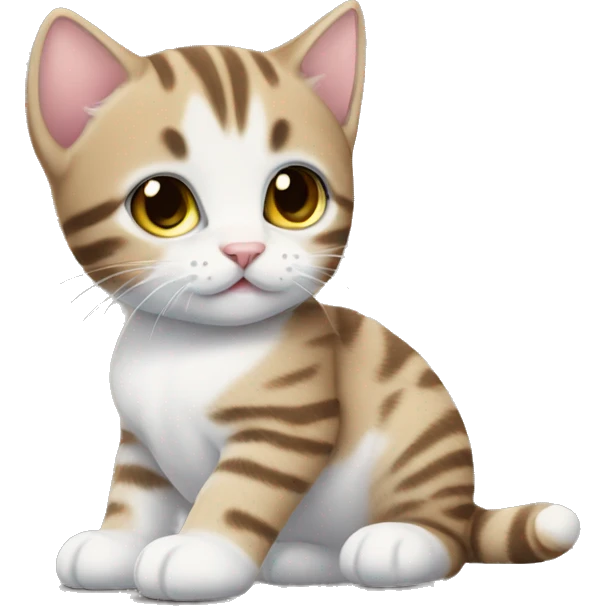 tabby kitten with white socks emoji