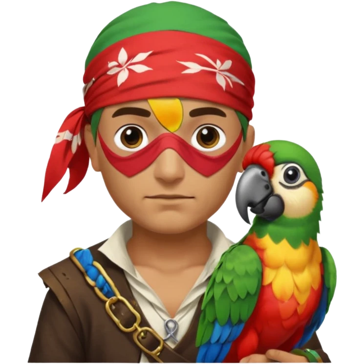 pirate and parrot emoji