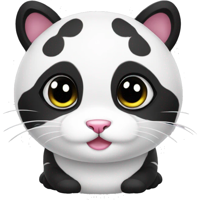 cute panda-cat-hybrid emoji