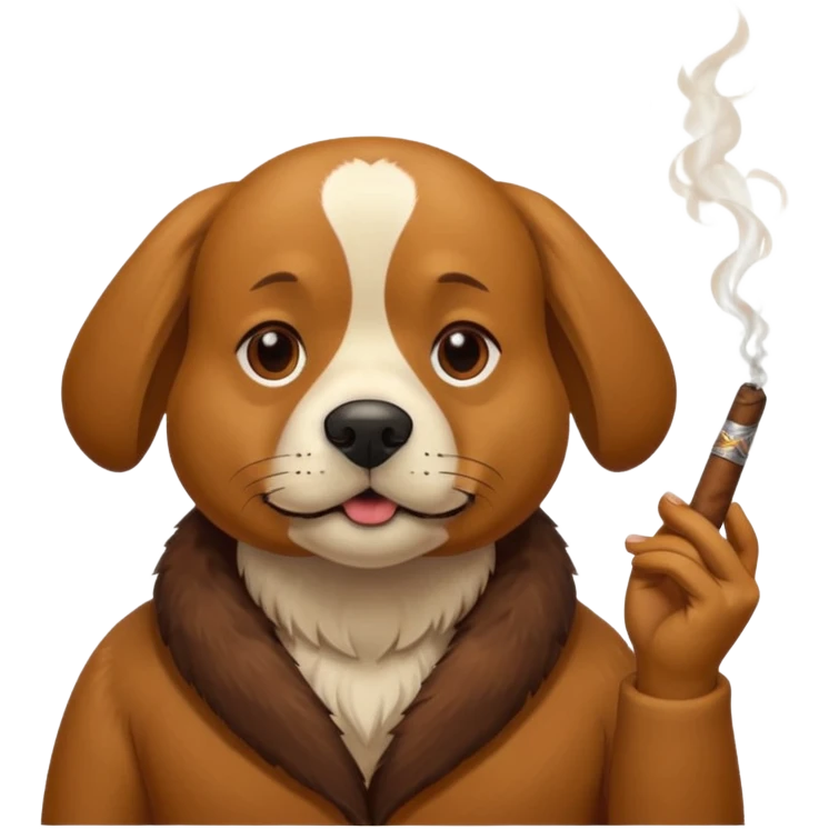 Dog smoking emoji