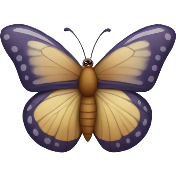 A scared butterfly  emoji