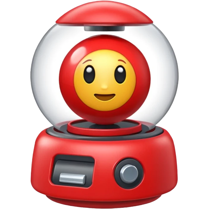 1 red gacha machine ball emoji