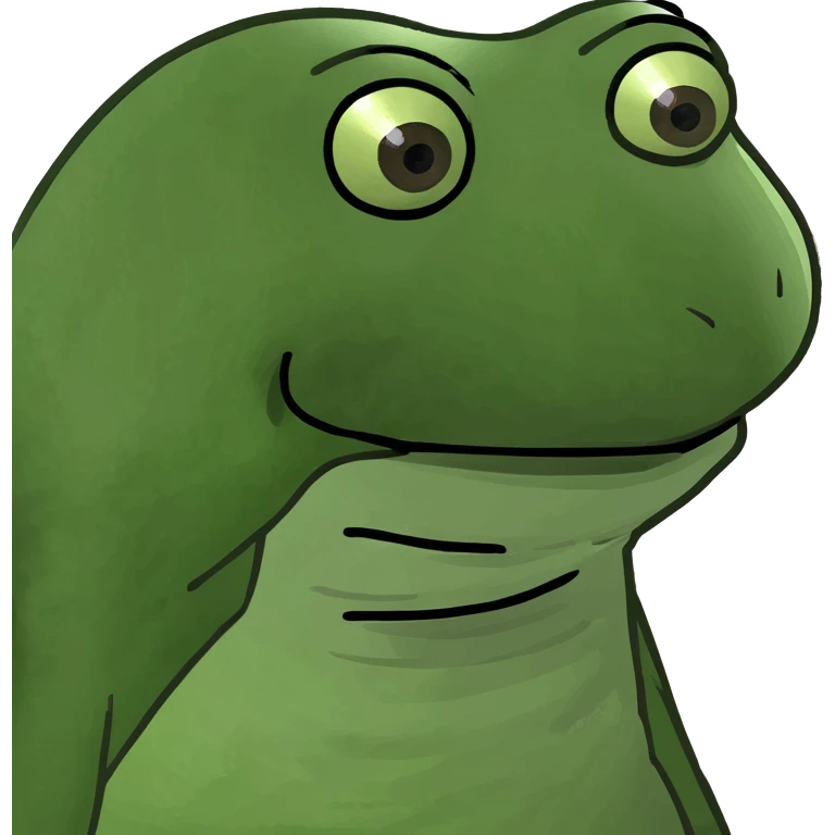 pepe the frog with a red background emoji