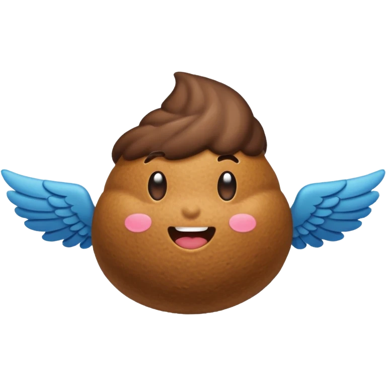 Poop flying emoji